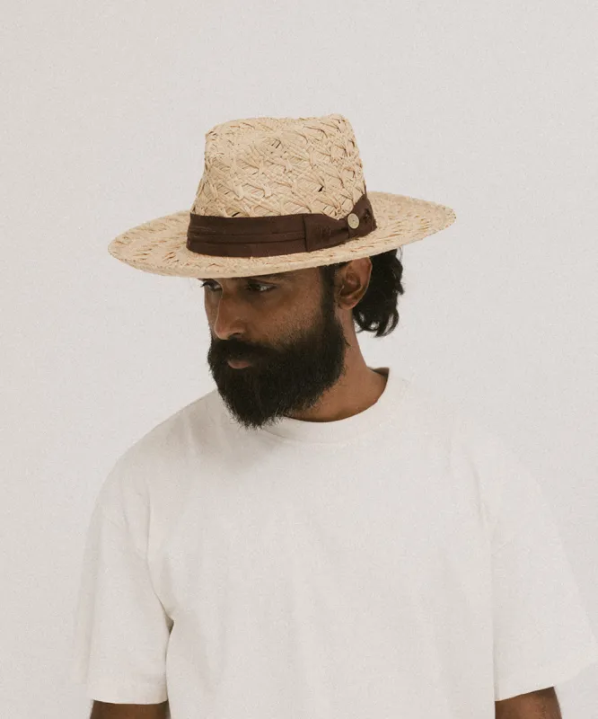 MARTINVILLE RAFFIA PALM SUN HAT sold by Two Roads Hat Co.