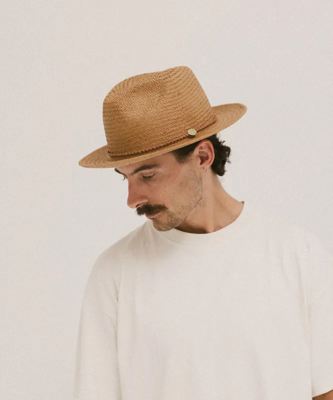WYNWOOD STRAW FEDORA SUN HAT sold by Two Roads Hat Co.