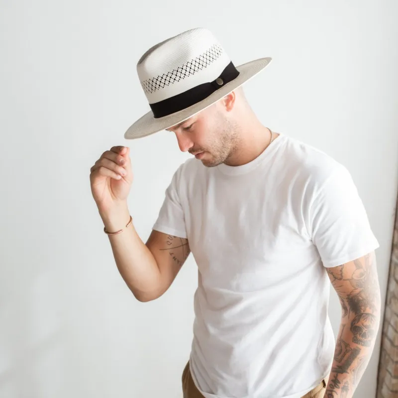 EL VEDADO STRAW FEDORA HAT sold by Two Roads Hat Co.