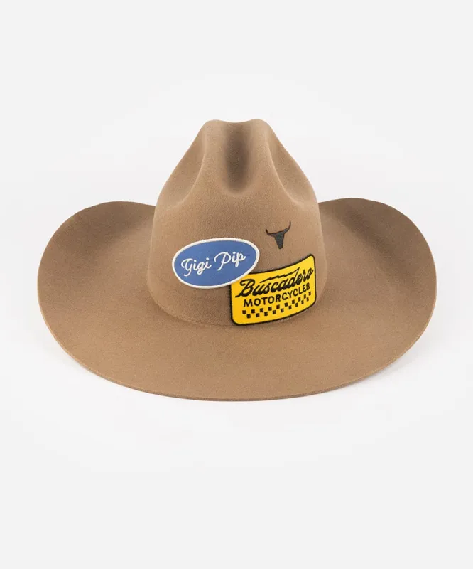 Gigi Pip x Buscadero Cowboy Hat Brown sold by Two Roads Hat Co.