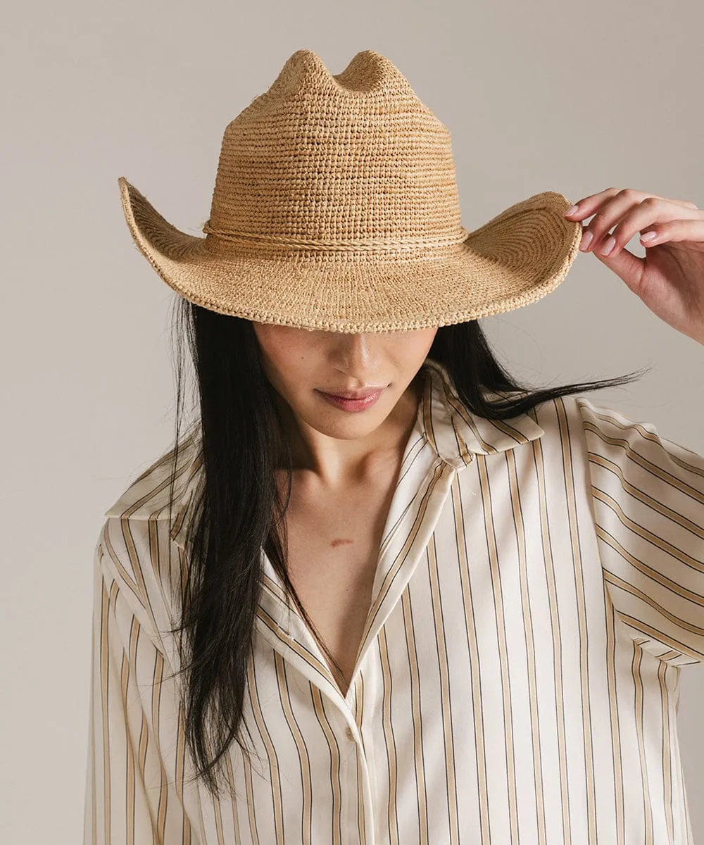 Ames Packable Straw Cowboy Hat sold by Two Roads Hat Co. product image thumbnail 4