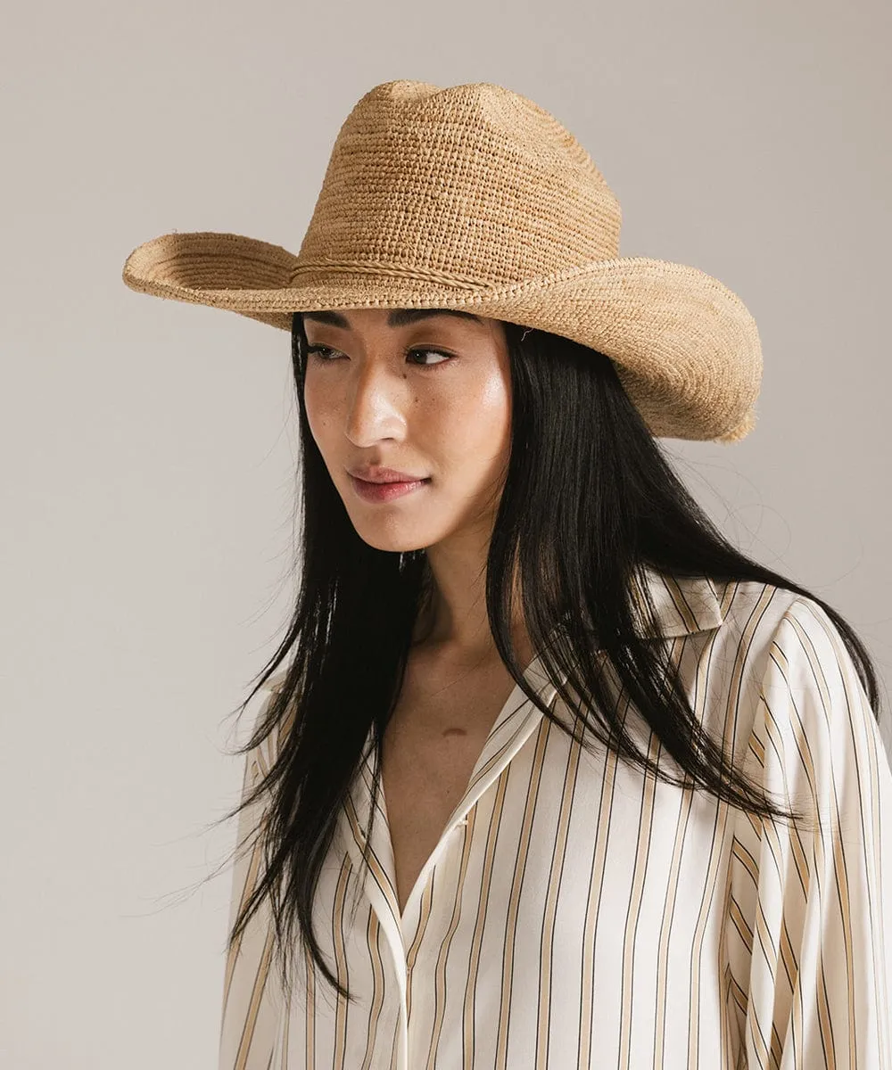 Ames Packable Straw Cowboy Hat sold by Two Roads Hat Co. product image thumbnail 3