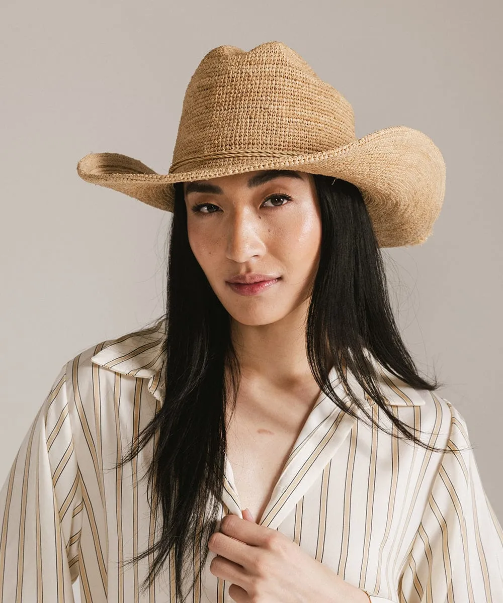 Ames Packable Straw Cowboy Hat sold by Two Roads Hat Co. product image thumbnail 2