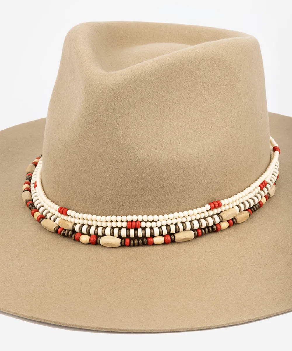 Layered Beaded Hat Band sold by Two Roads Hat Co.