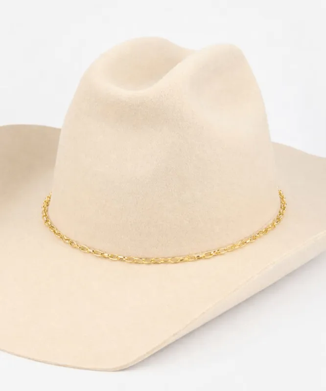 Link Chain Hat Band sold by Two Roads Hat Co.