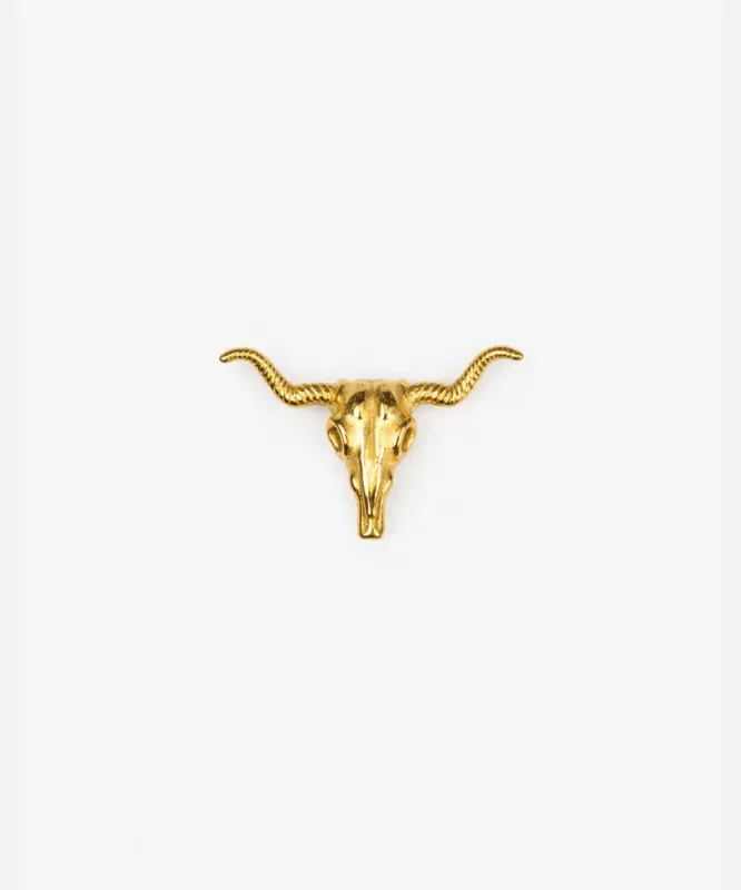 Longhorn Skull Hat Pin sold by Two Roads Hat Co.