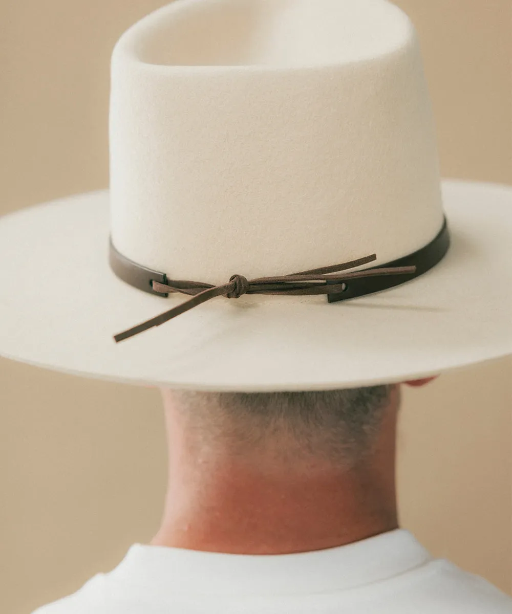 Studded + Stitched Leather Hat Band sold by Two Roads Hat Co. product image thumbnail 3