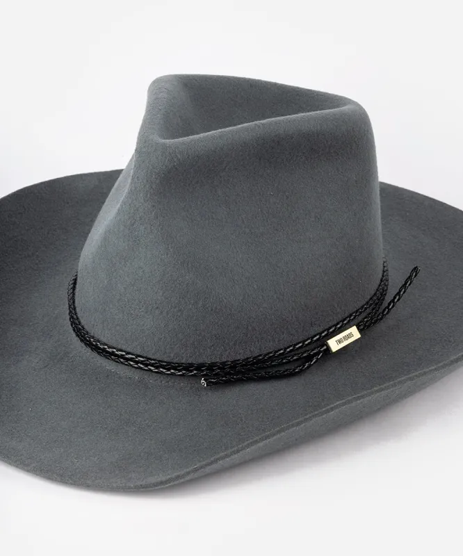 Braided Leather Hat Band made by Two Roads Hat Co.