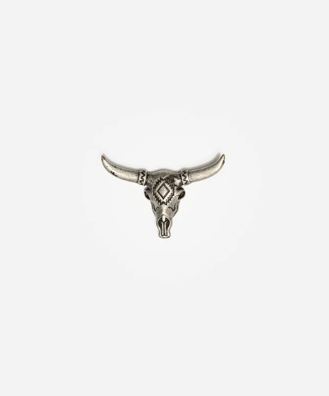 Dos Caminos Steer Skull Hat Pin made by Two Roads Hat Co.