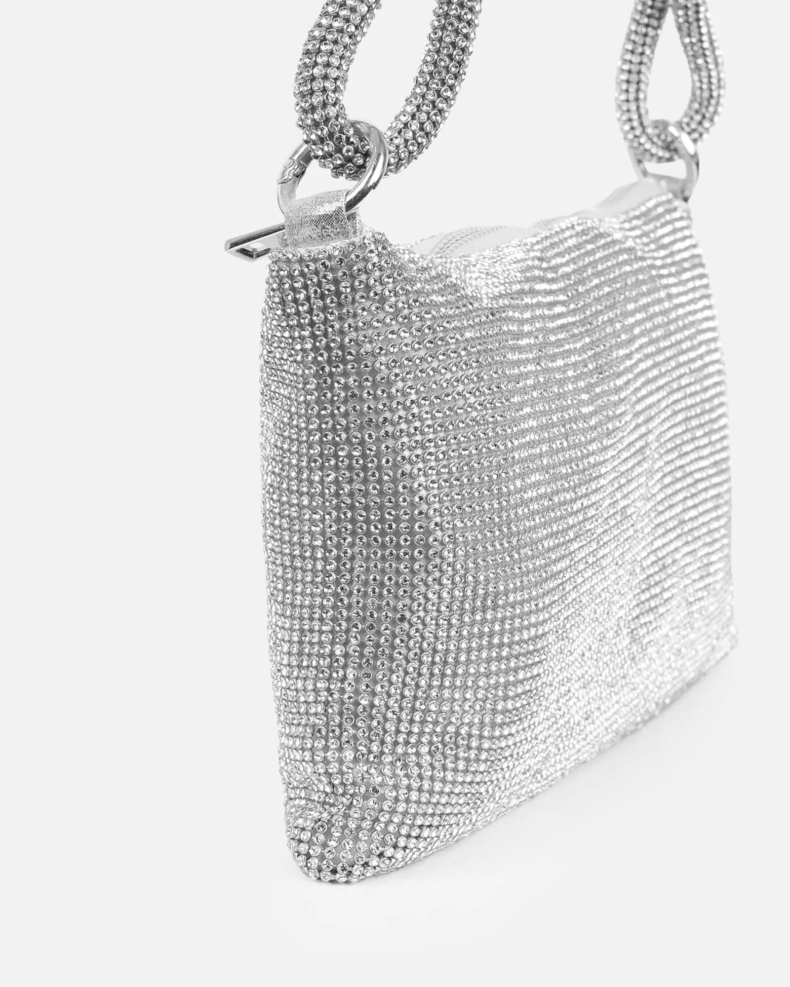 Talia Silver Diamante Shoulder Bag sold by Simmi London product image thumbnail 2