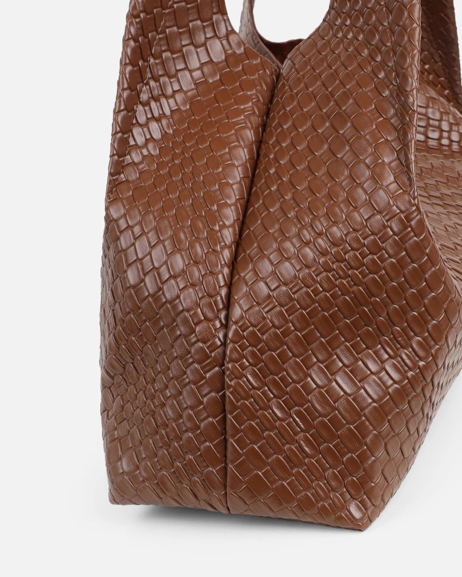 Heather Large Brown Woven Shoulder Bag sold by Simmi London product image thumbnail 2