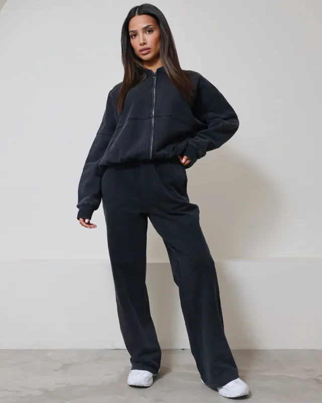 Emile Black Zip Up Jacket sold by Simmi London