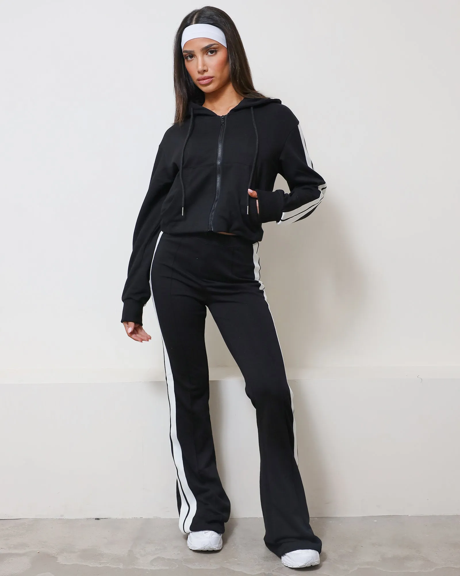 Ellis Black Tracksuit Set sold by Simmi London