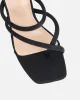Wosha Black Lycra Mules sold by Simmi London