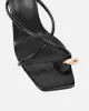 Maureen Black Gold Detail Mules sold by Simmi London