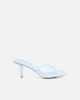 Melba Blue Satin Toe Thong Sandals sold by Simmi London