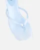 Melba Blue Satin Toe Thong Sandals sold by Simmi London