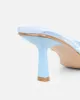 Melba Blue Satin Toe Thong Sandals sold by Simmi London