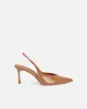 Layana Camel Box Slingback Court Shoes sold by Simmi London