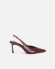 Layana Burgundy Box Slingback Court Shoes sold by Simmi London