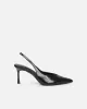 Layana Black Box Slingback Court Shoes sold by Simmi London