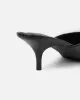 Carson Black Cracked Kitten Heeled Mules sold by Simmi London