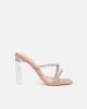 Ferney Nude Patent Diamante Mules sold by Simmi London
