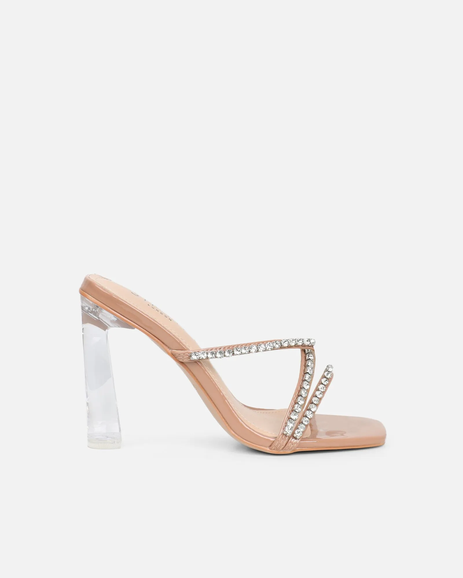 Ferney Nude Patent Diamante Mules sold by Simmi London product image thumbnail 2