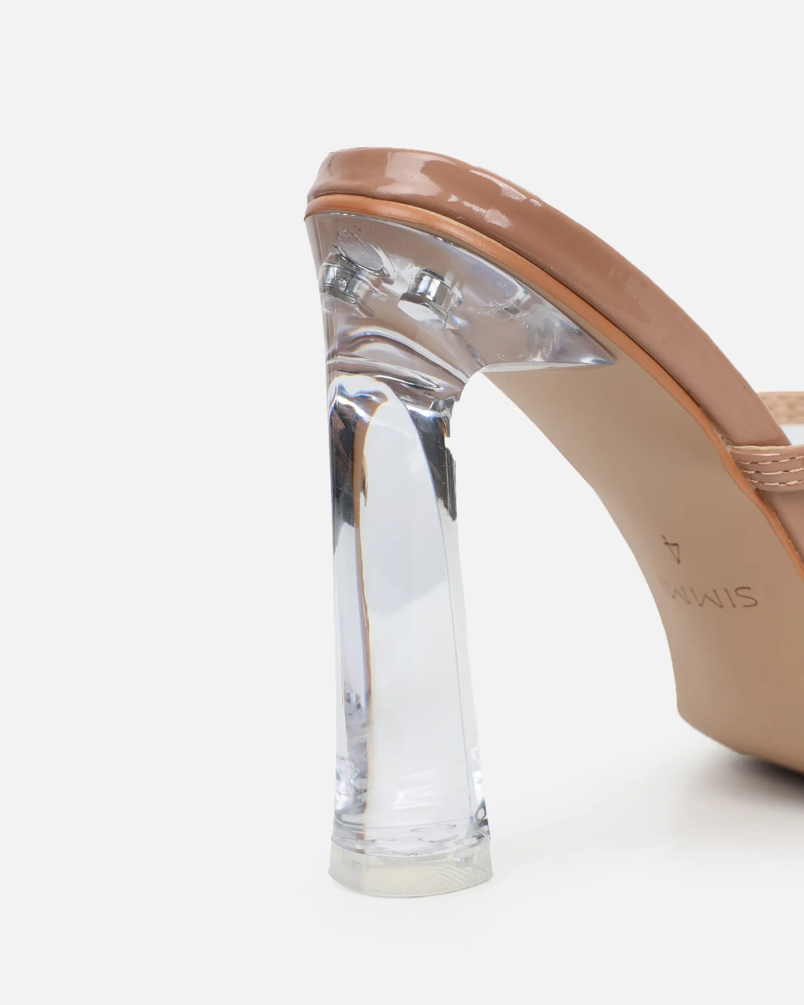 Ferney Nude Patent Diamante Mules sold by Simmi London product image thumbnail 3