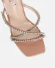 Ferney Nude Patent Diamante Mules sold by Simmi London