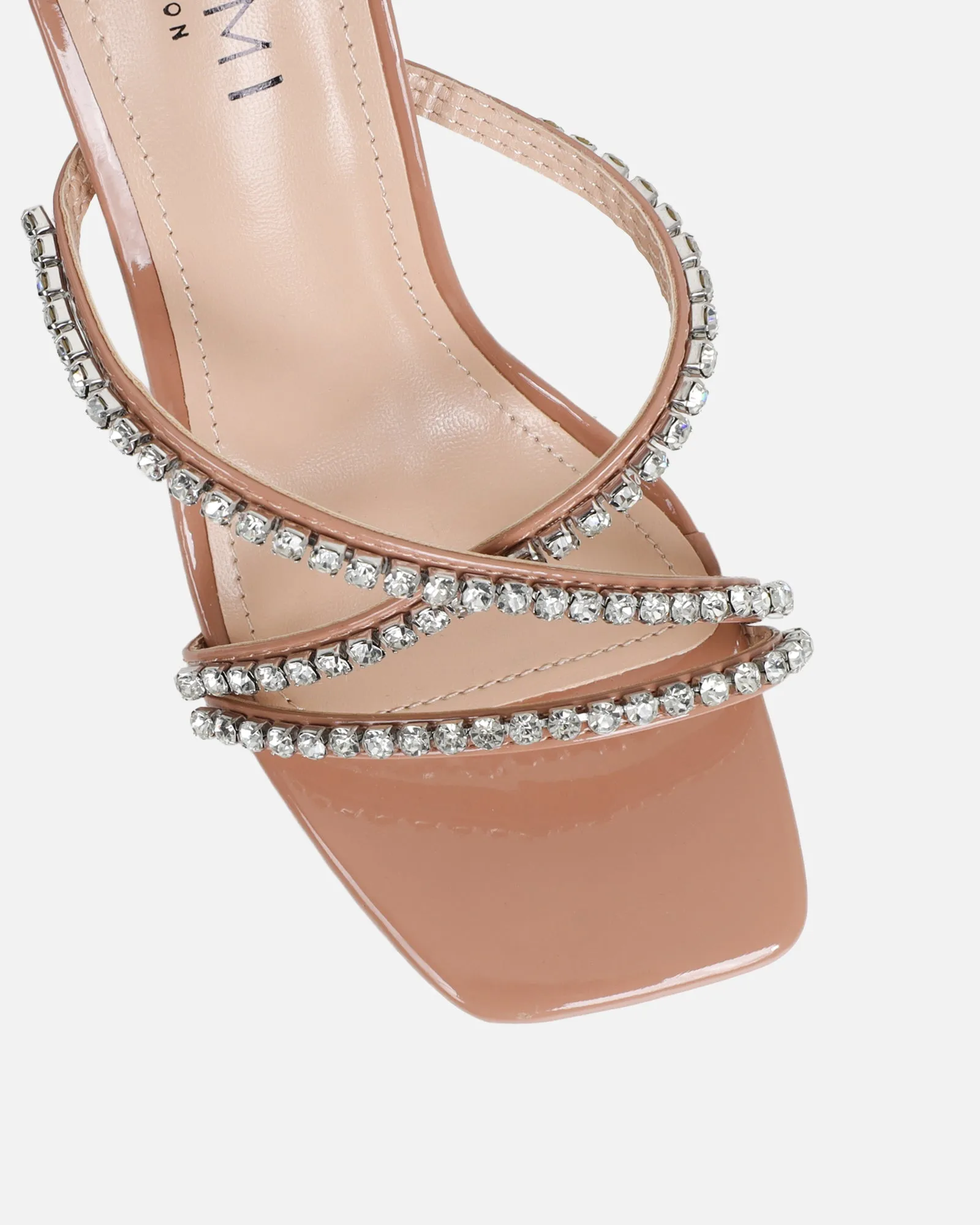 Ferney Nude Patent Diamante Mules sold by Simmi London product image thumbnail 4