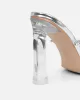 Ferney Silver Mirror Diamante Mules sold by Simmi London