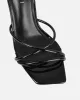 Shadee Black Patent Mid Heeled Sandals sold by Simmi London
