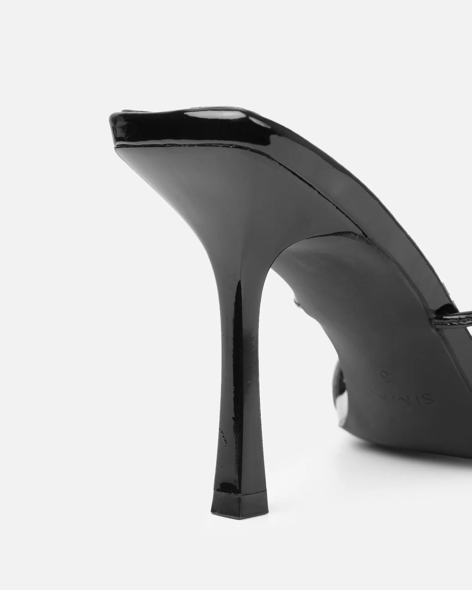 Danique Black Patent Mules sold by Simmi London product image thumbnail 3