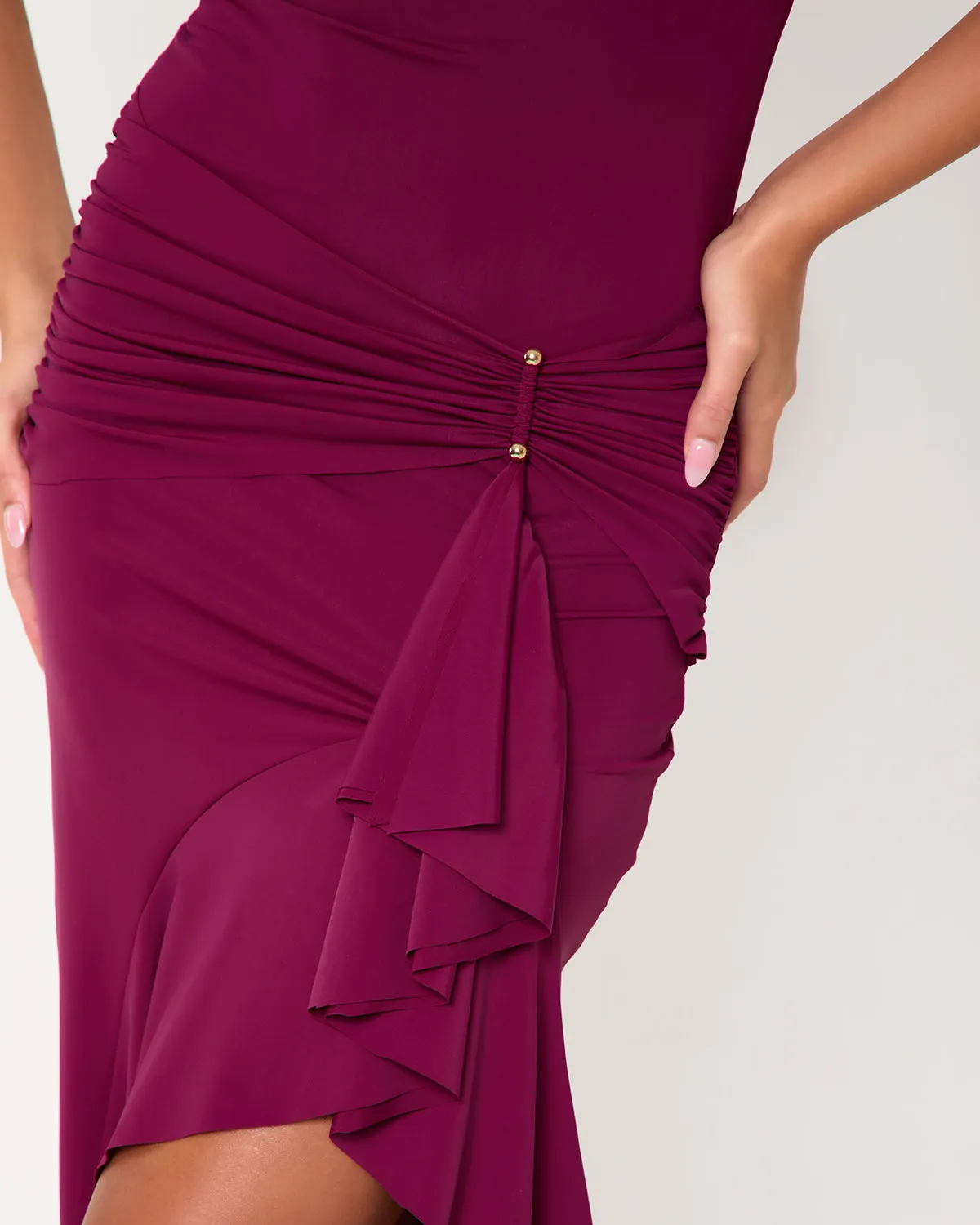 Long Island Off The Shoulder Ruffle Hem Maxi Dress sold by Simmi London product image thumbnail 3