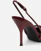 Marika dark red patent buckle detail slingback courts sold by Simmi London