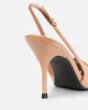 Marika nude patent buckle detail slingback courts sold by Simmi London