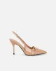 Marika nude patent buckle detail slingback courts sold by Simmi London