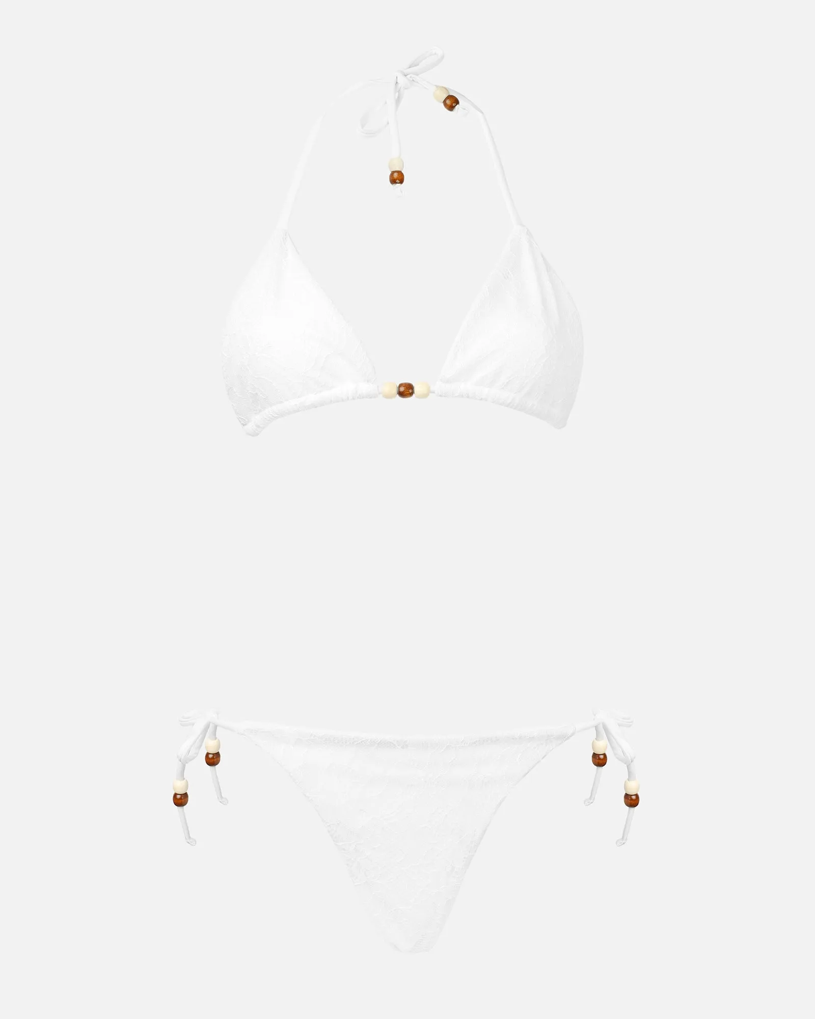 Mira White Lace Beaded Bikini Set sold by Simmi London product image thumbnail 5