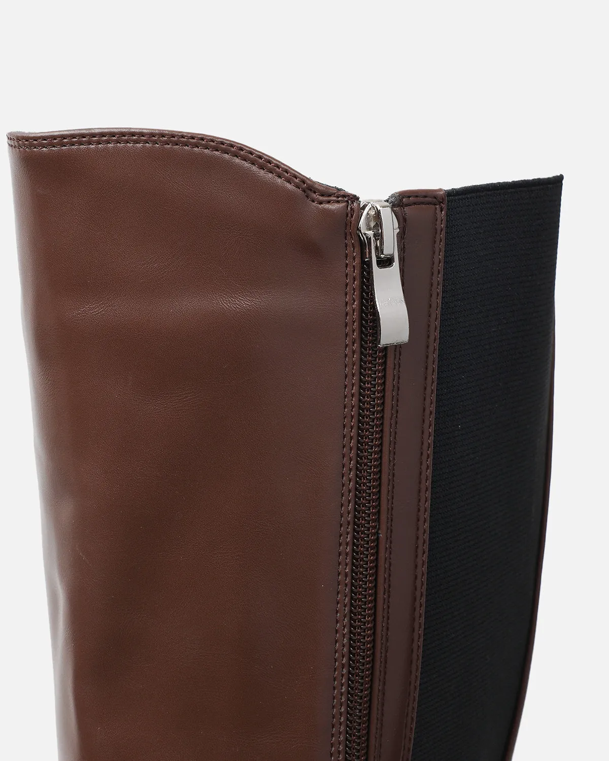 Bernard Brown Chunky Knee Boots sold by Simmi London product image thumbnail 3