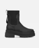 Ansel Black Rubberized Chunky Chelsea Boots sold by Simmi London