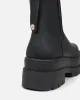 Ansel Black Rubberized Chunky Chelsea Boots sold by Simmi London