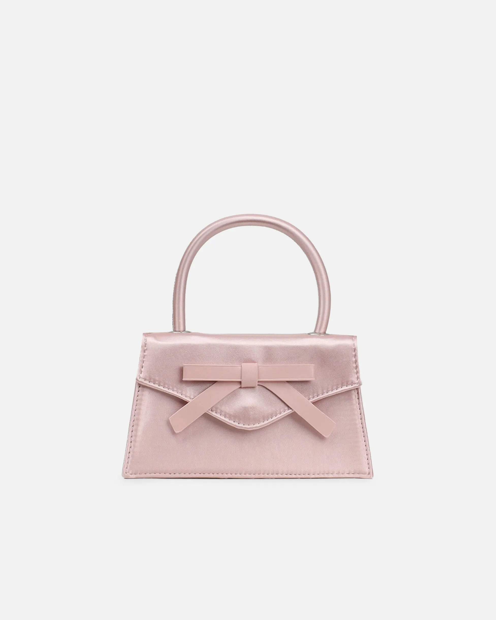 Caressa Pink Satin Bow Detail Top handle Bag sold by Simmi London