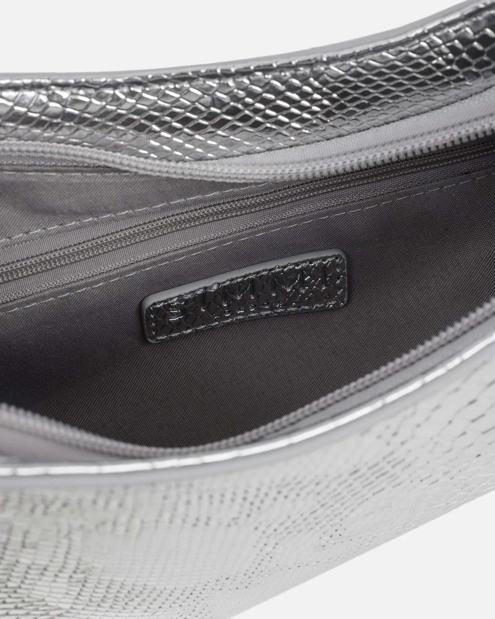 Cinzia Silver Snake Effect Shoulder Bag sold by Simmi London product image thumbnail 3