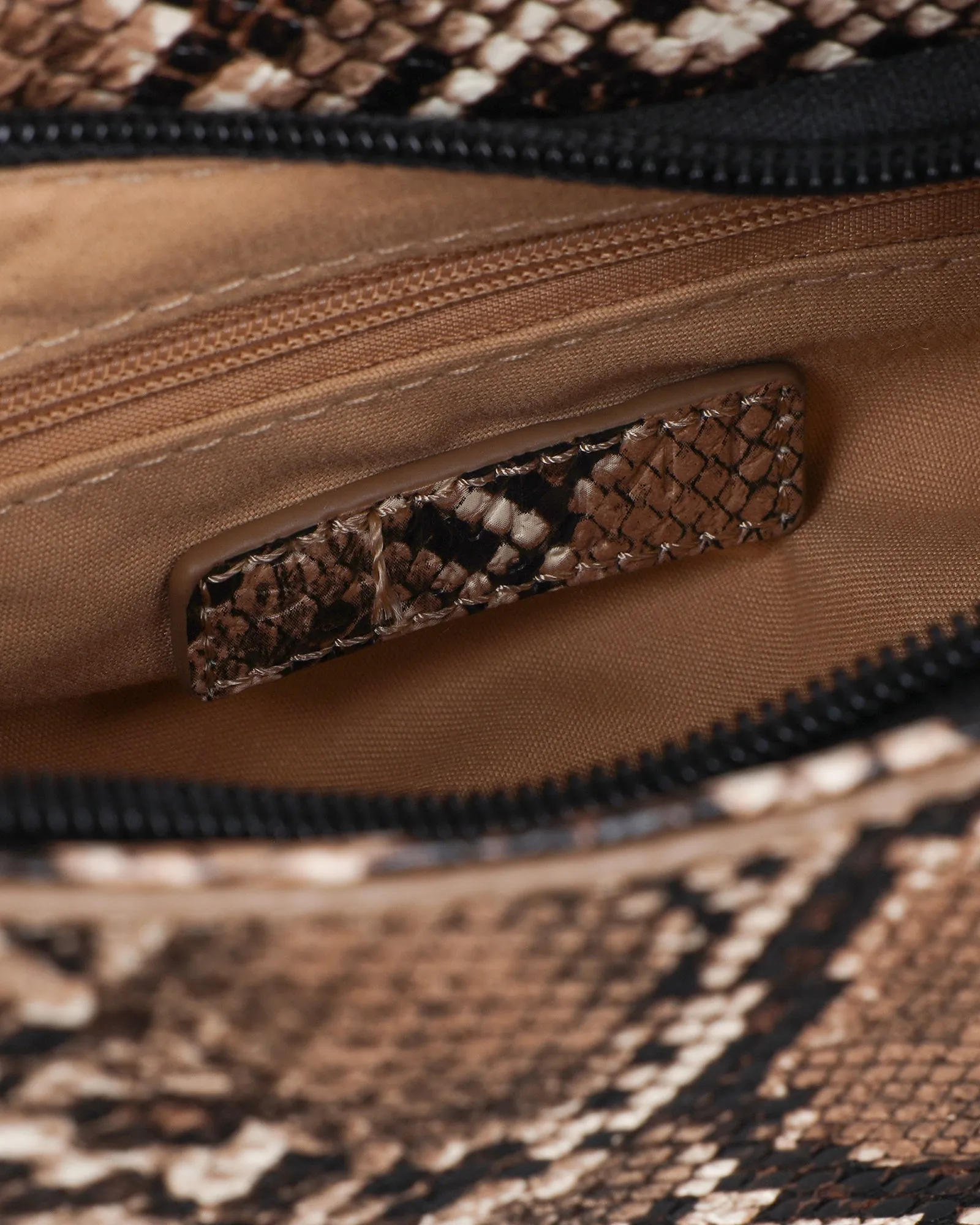 Cinzia Beige Snake Effect Shoulder Bag sold by Simmi London product image thumbnail 3