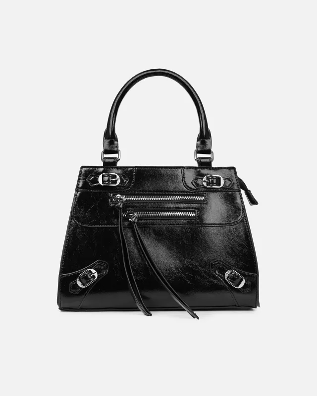 Adina Black Stud Detail Handbag sold by Simmi London