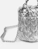 Amanza Silver Mini Chain Bucket Bag sold by Simmi London