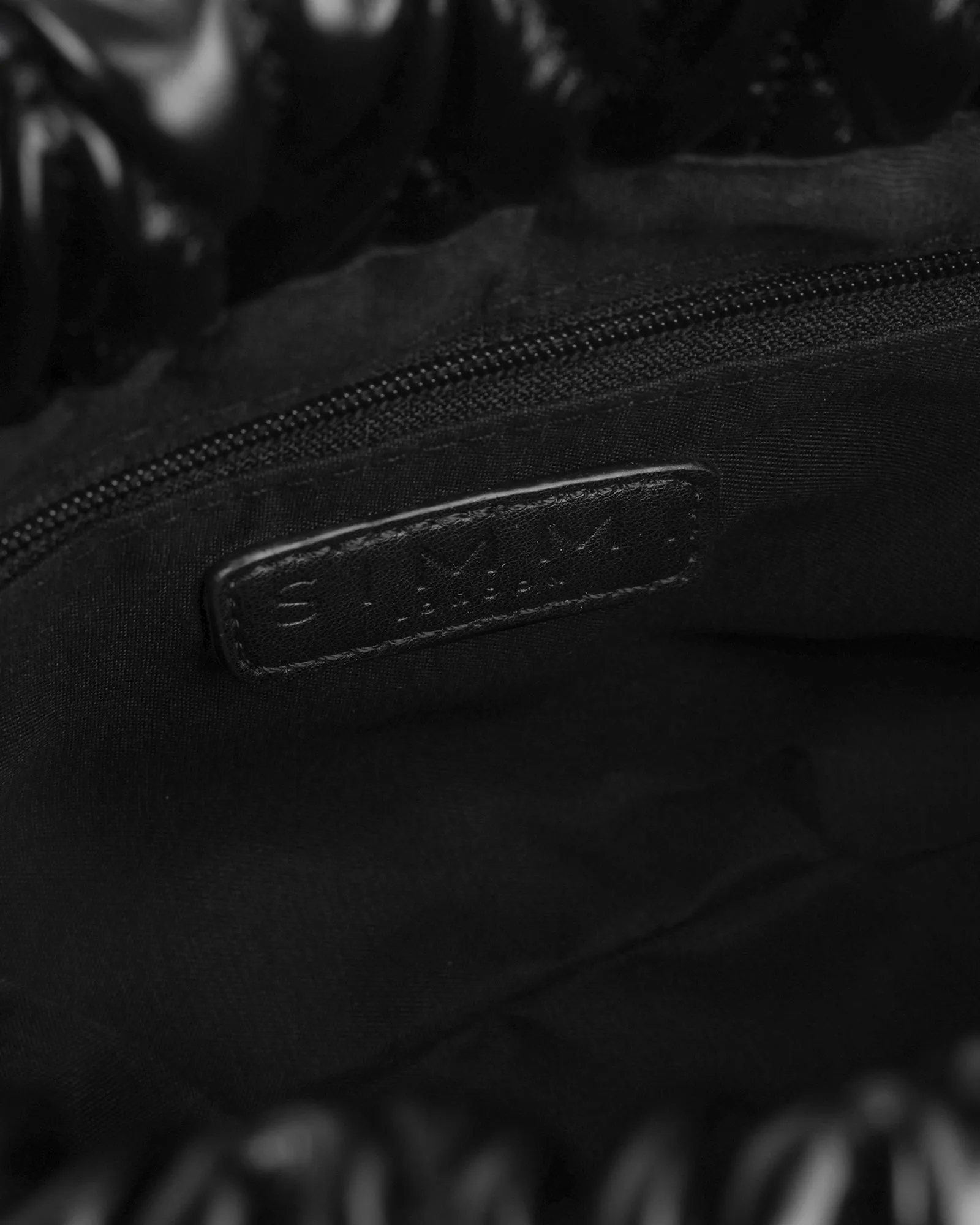 Amanza Black Mini Chain Bucket Bag sold by Simmi London product image thumbnail 3