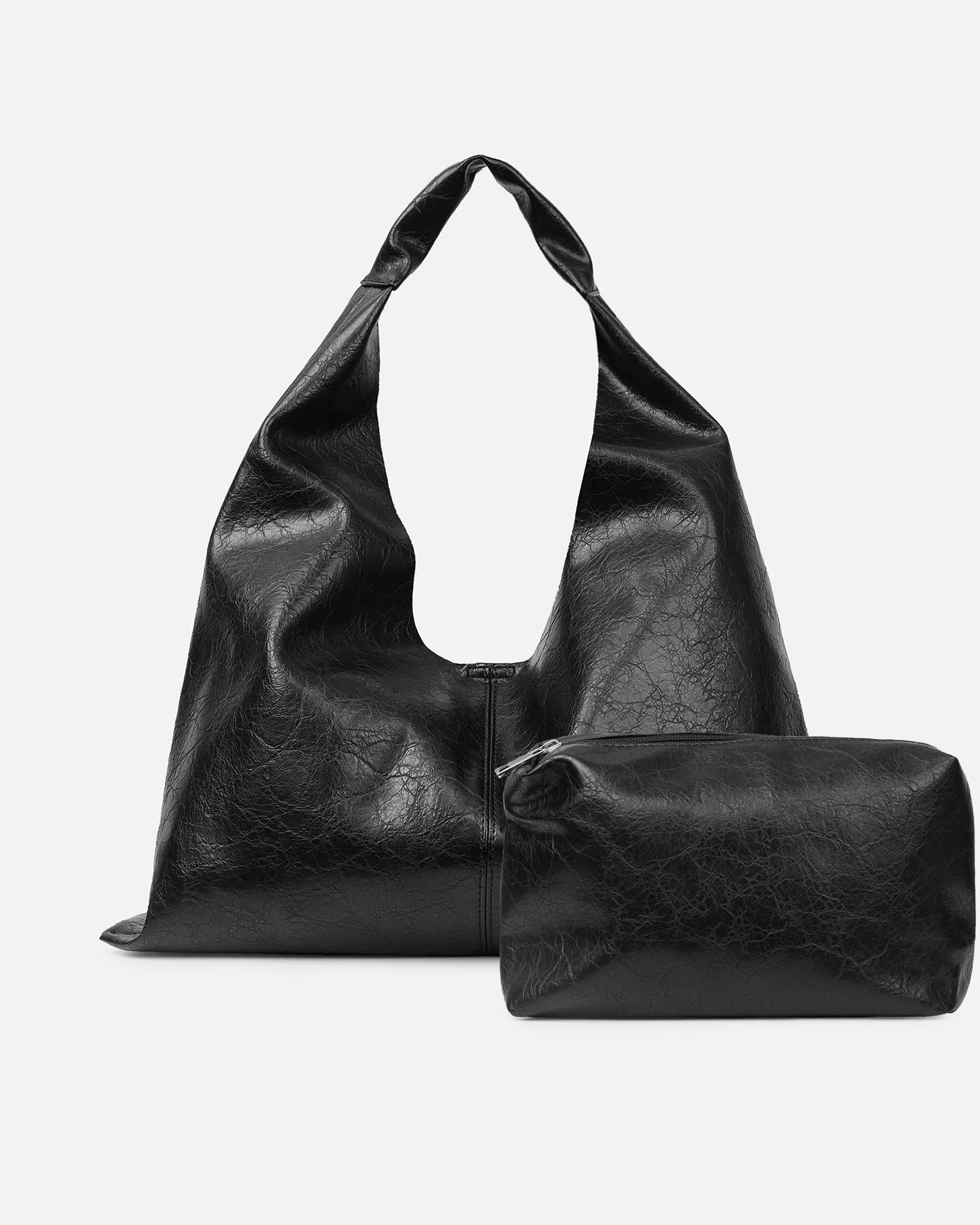 Abina Black Soft Hobo Shoulder Bag sold by Simmi London product image thumbnail 3