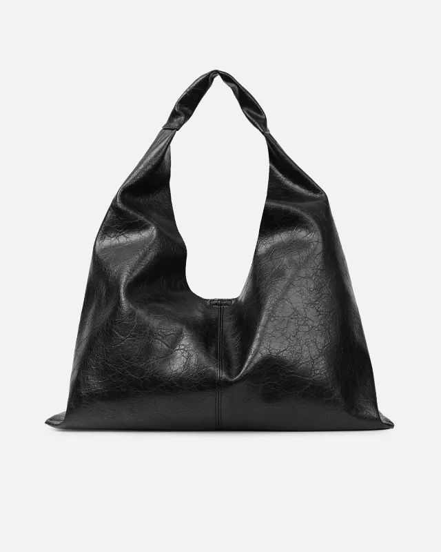 Abina Black Soft Hobo Shoulder Bag sold by Simmi London